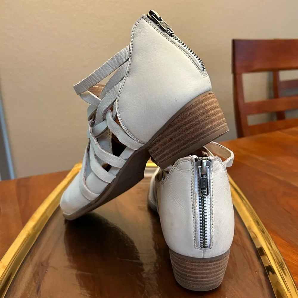 Seychelles Cream Strappy Ankle Booties